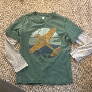 Tea Collection Kids Green Airplane Graphic Tee